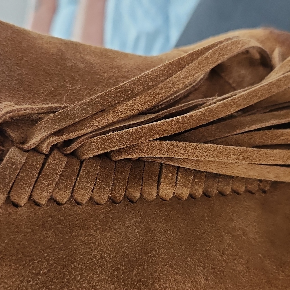 Euc Charles By Charles David Boulder Fringe Booti… - image 4